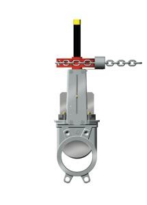 Задвижка шиберная ножевая VG6400-01 со штурвалом и цепью выдвижной шток нерж. ст. Задвижка шиберная ножевая VG6400-01 со штурвалом и цепью выдвижной шток нерж. ст.