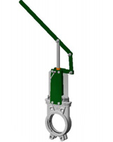 Задвижка шиберная ножевая VG6400-02 с рычагом нерж.ст Задвижка шиберная ножевая VG6400-02 с рычагом нерж.ст