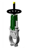 Задвижка шиберная ножевая VG6400-00 со штурвалом и выдвижным штоком нерж. ст. Задвижка шиберная ножевая VG6400-00 со штурвалом и выдвижным штоком нерж. ст.